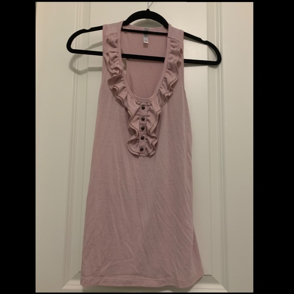Xhilaration Small Blush Ruffle Tank Top - Picture 3 of 5